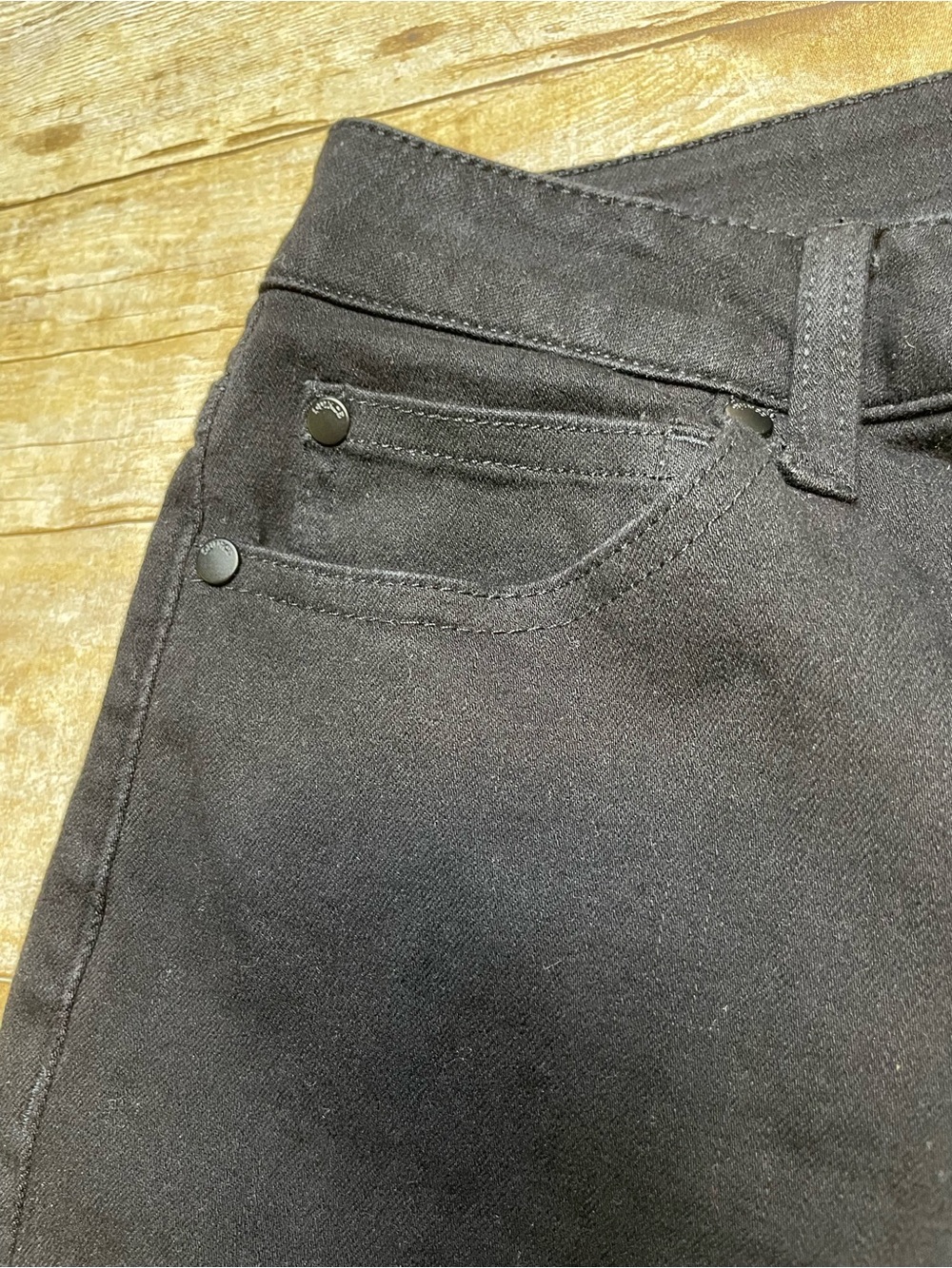 Quince Women’s Black Stretch High Raise Straight Jeans - Picture 4 of 9